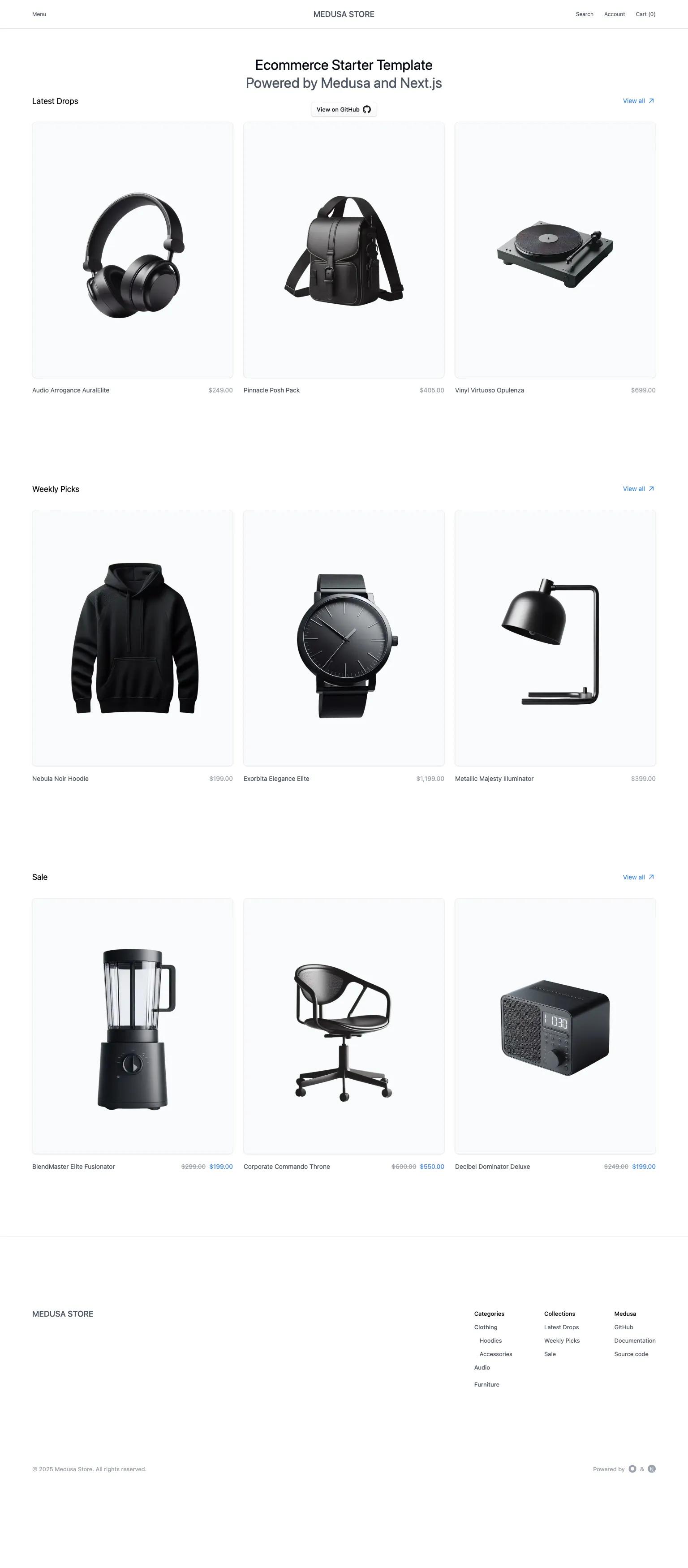Medusa Next.js Ecommerce Store Starter screenshot