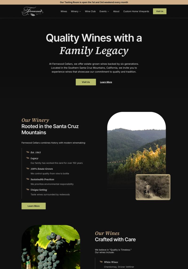 Fernwood Cellars screenshot