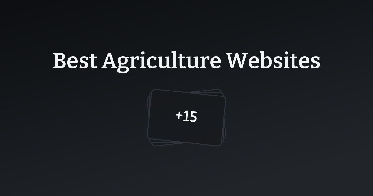 Best Agriculture Websites with count