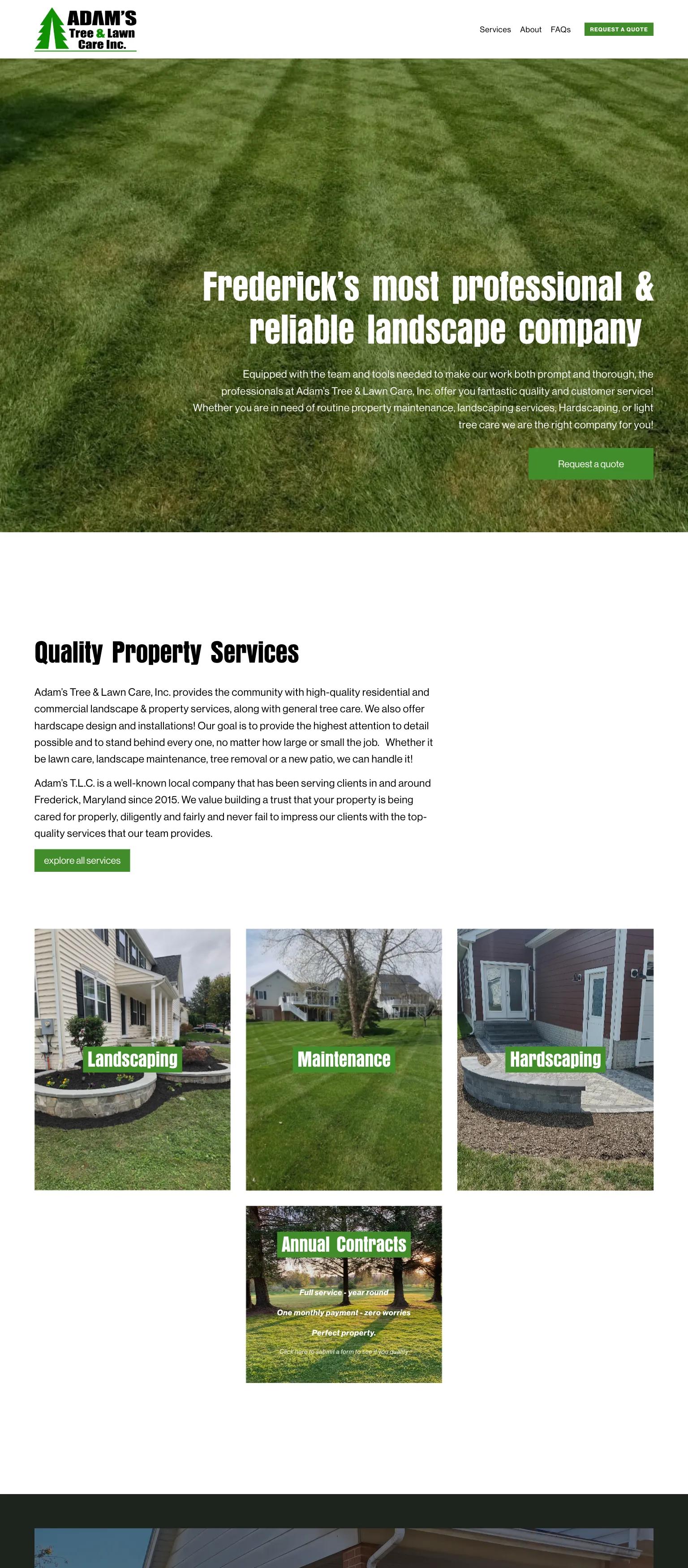 Adam's Tree & Lawn Care screenshot