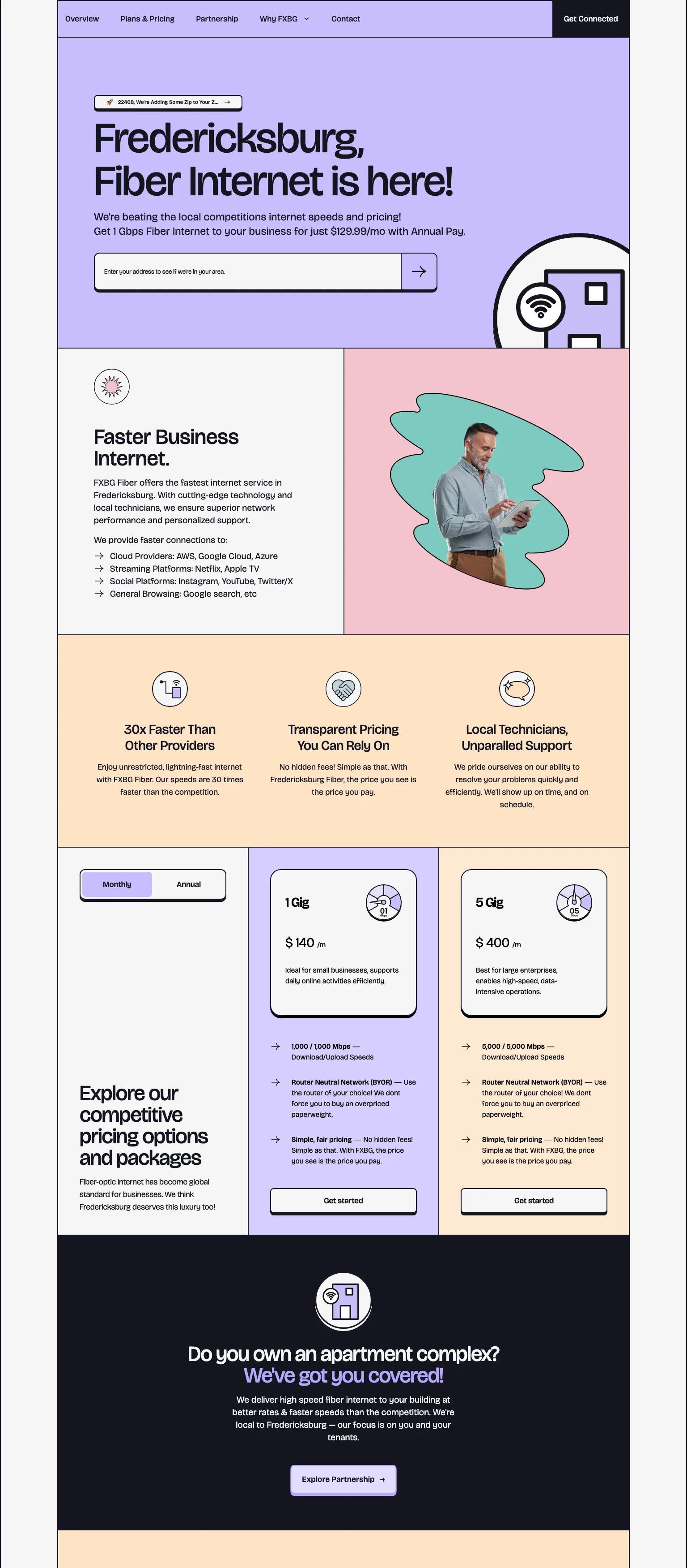 Fredericksburg Fiber screenshot