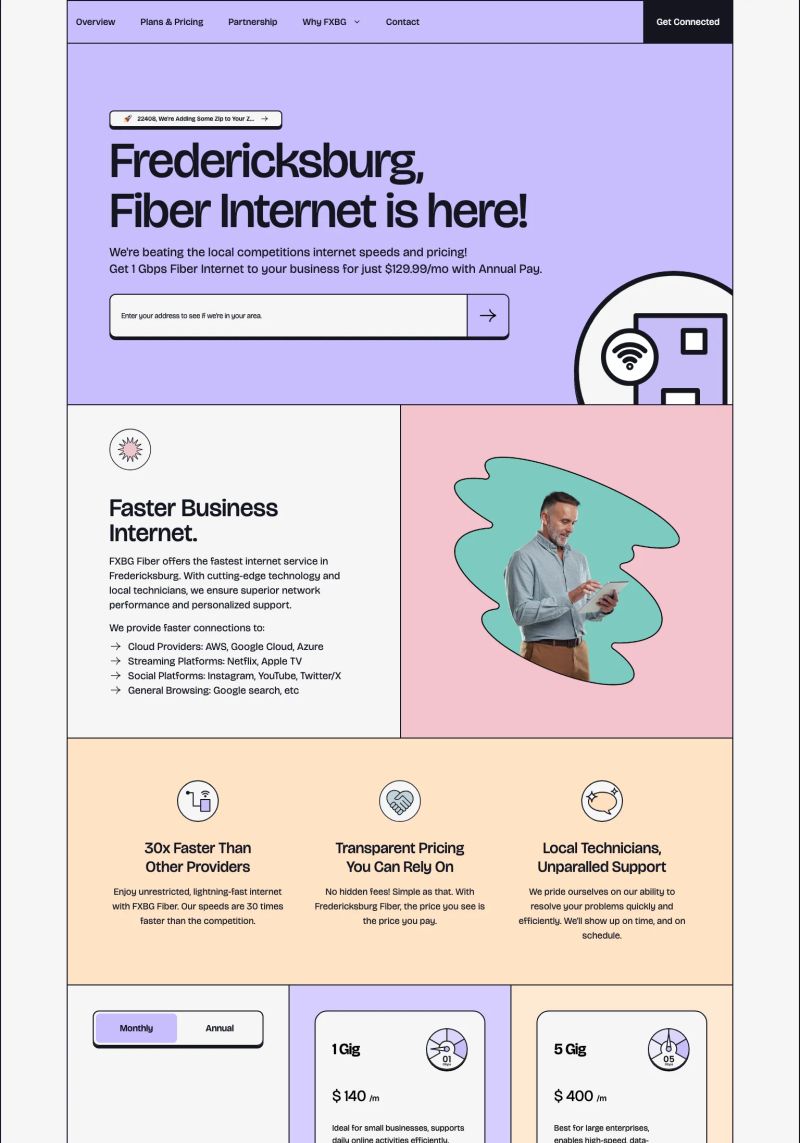 Fredericksburg Fiber screenshot