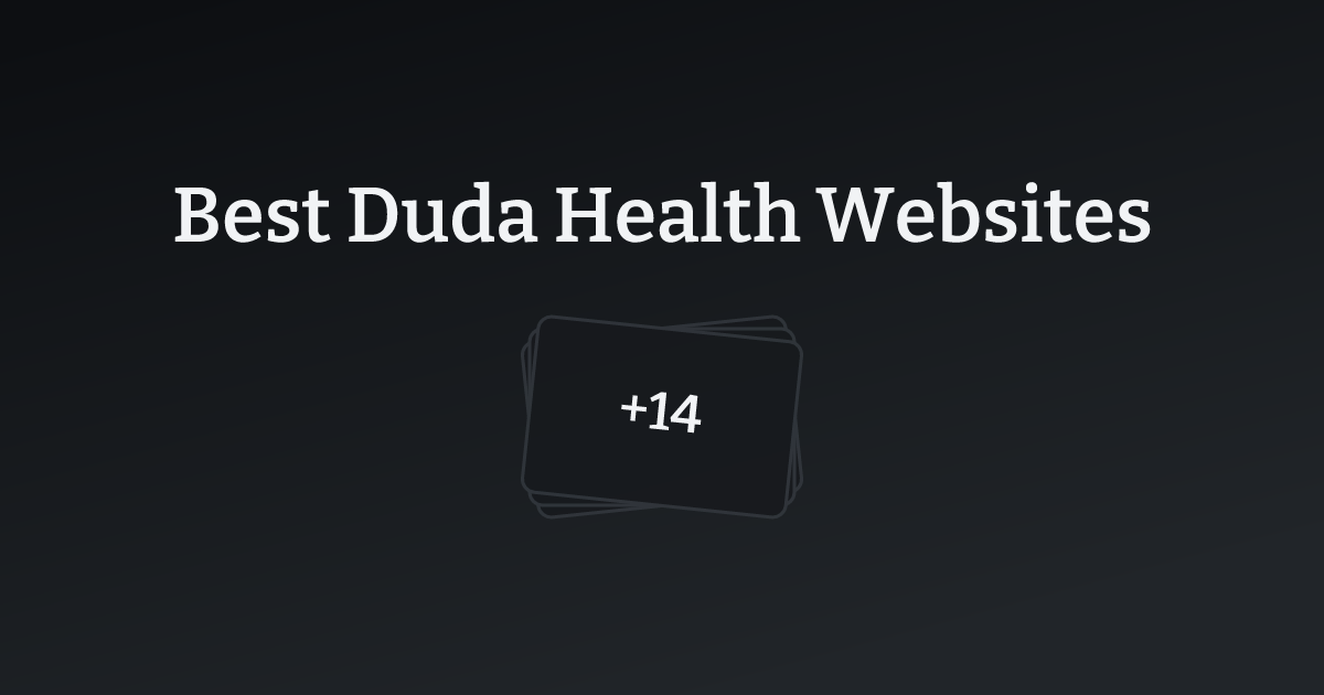 Best Duda Health Websites with count