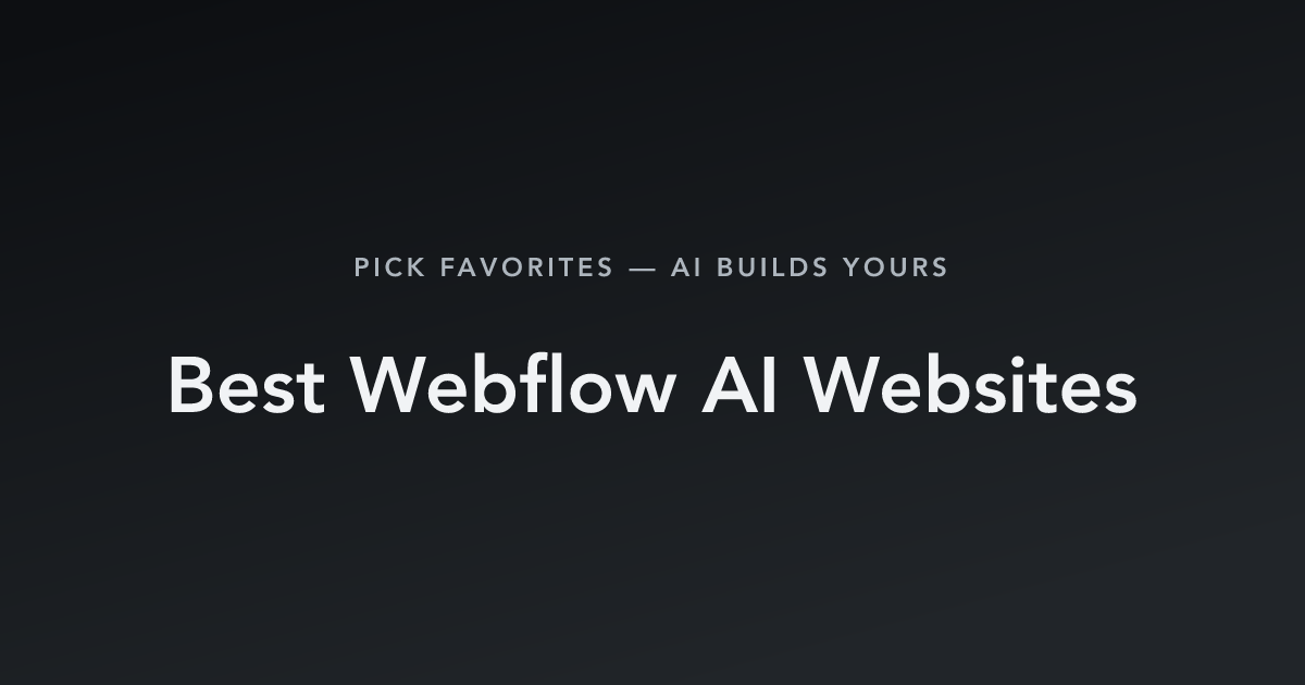 Best Webflow AI Websites with count