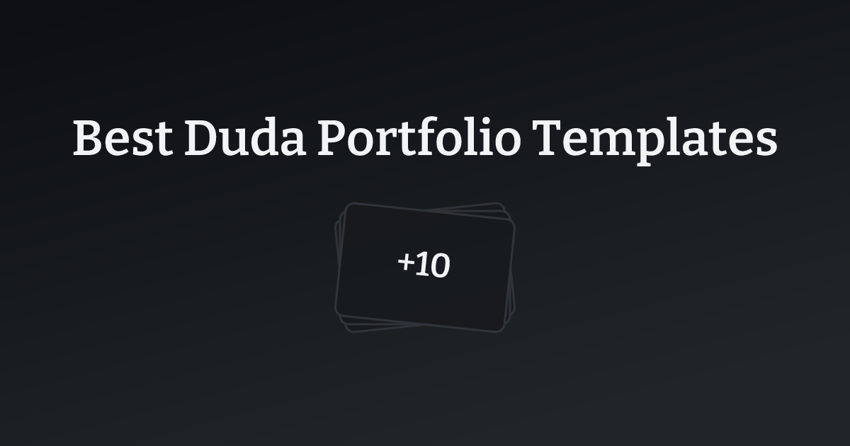 Best Duda Portfolio Templates with count