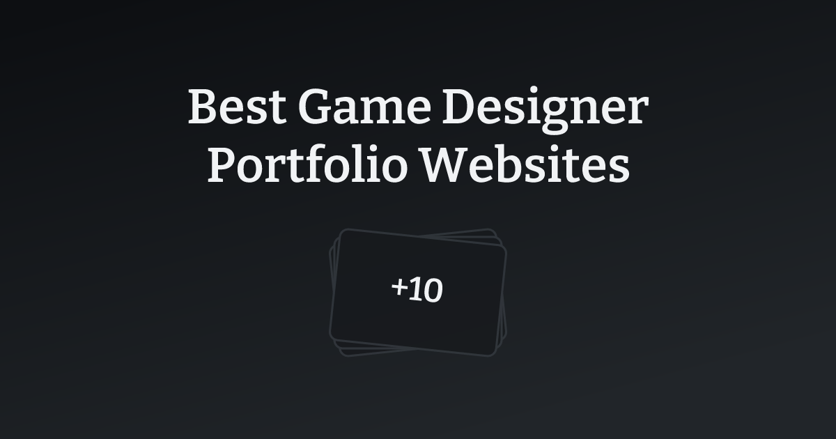 Best Game Designer Portfolio Websites with count