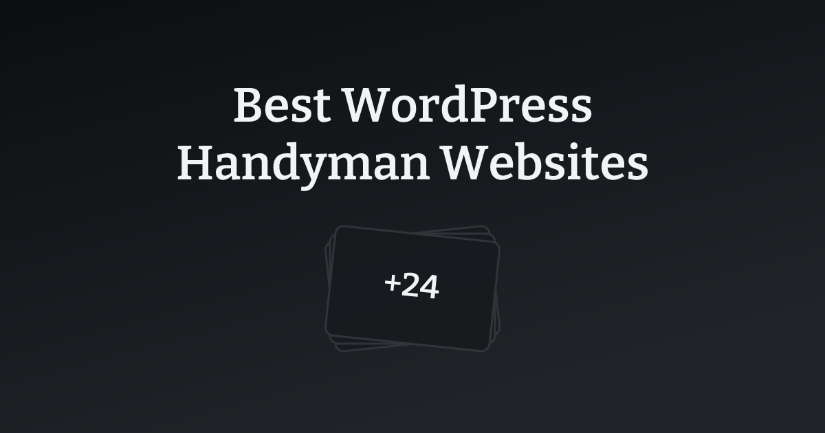 Best WordPress Handyman Websites with count