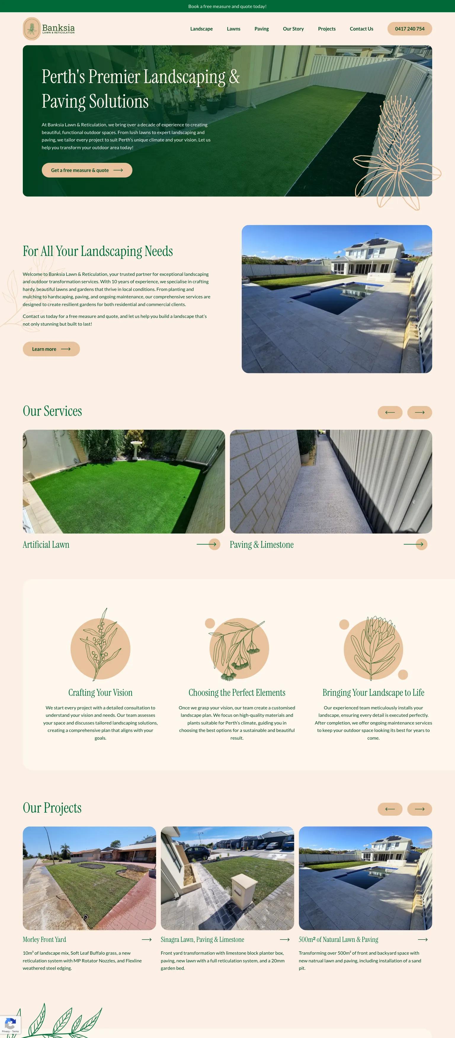 Banksia Lawn & Reticulation screenshot