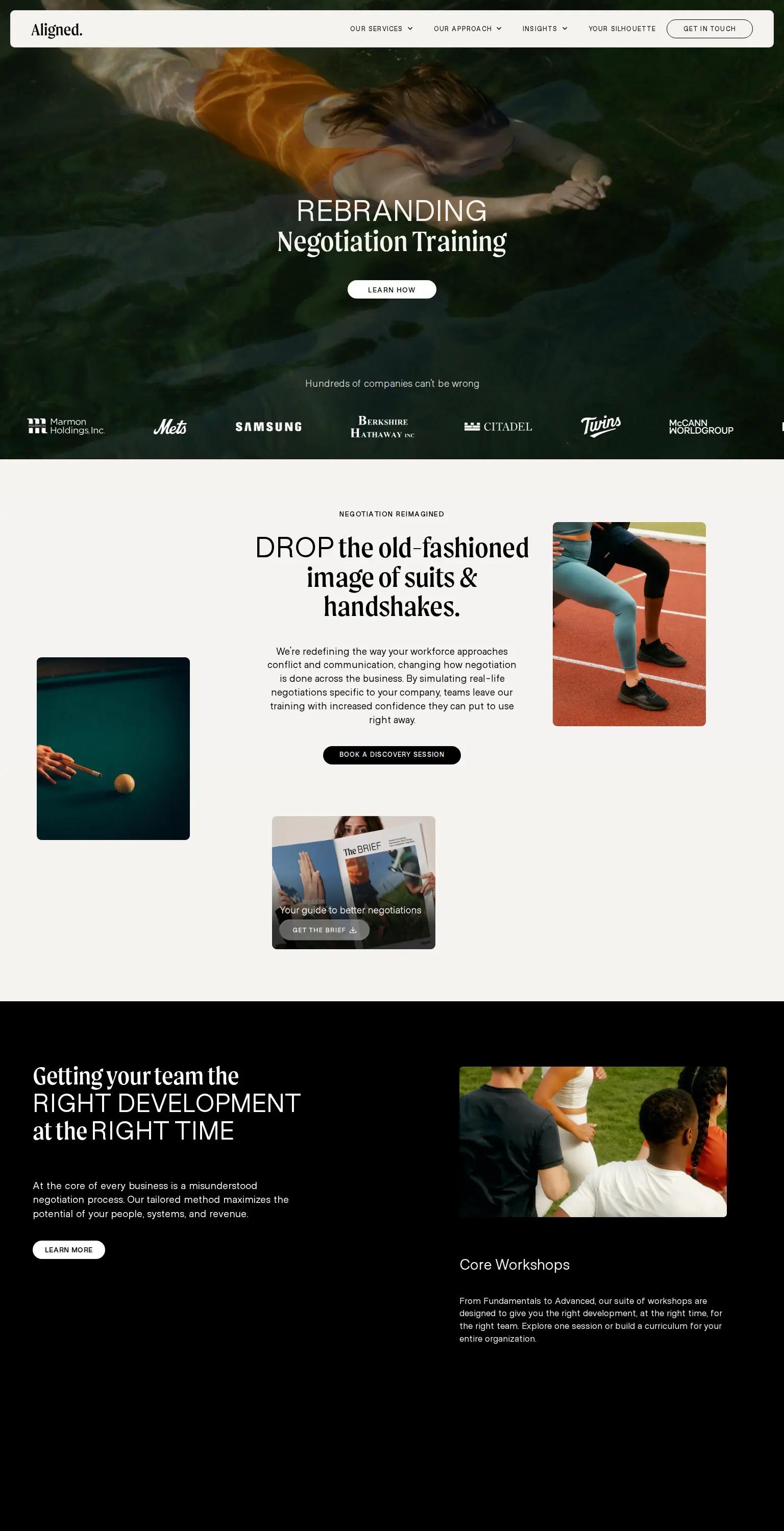 Screenshot of https://www.alignednegotiation.com/