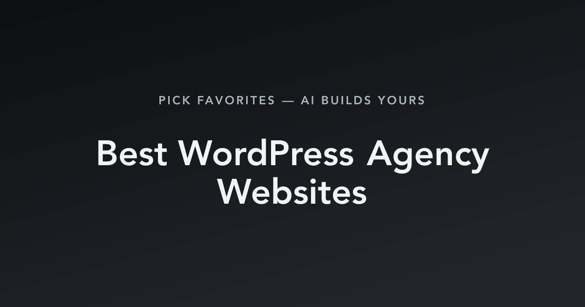 Best WordPress Agency Websites with count