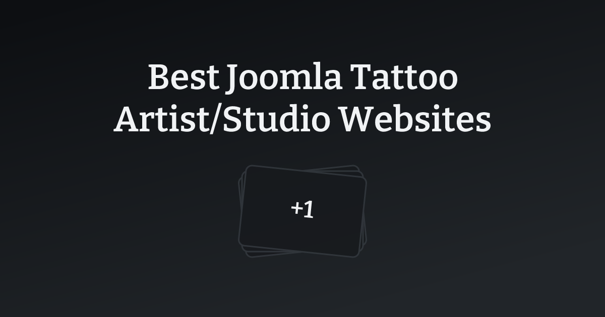 Best Joomla Tattoo Artist/Studio Websites with count
