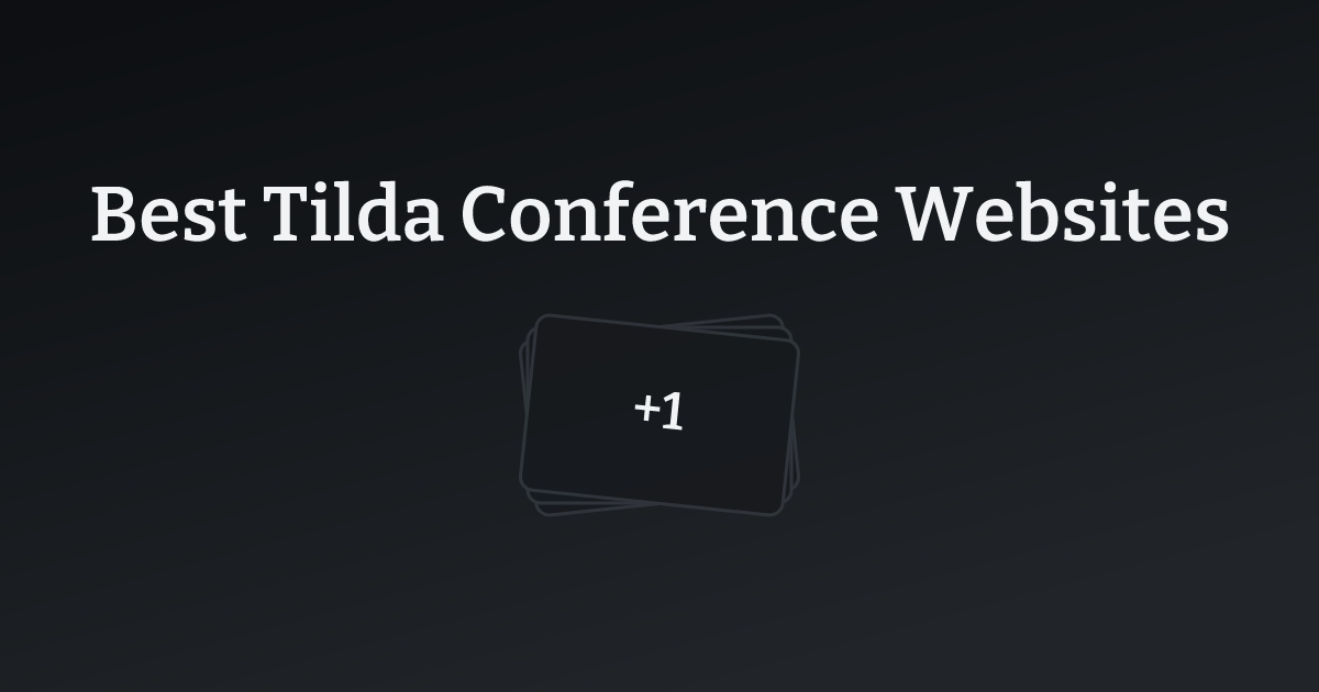 Best Tilda Conference Websites with count