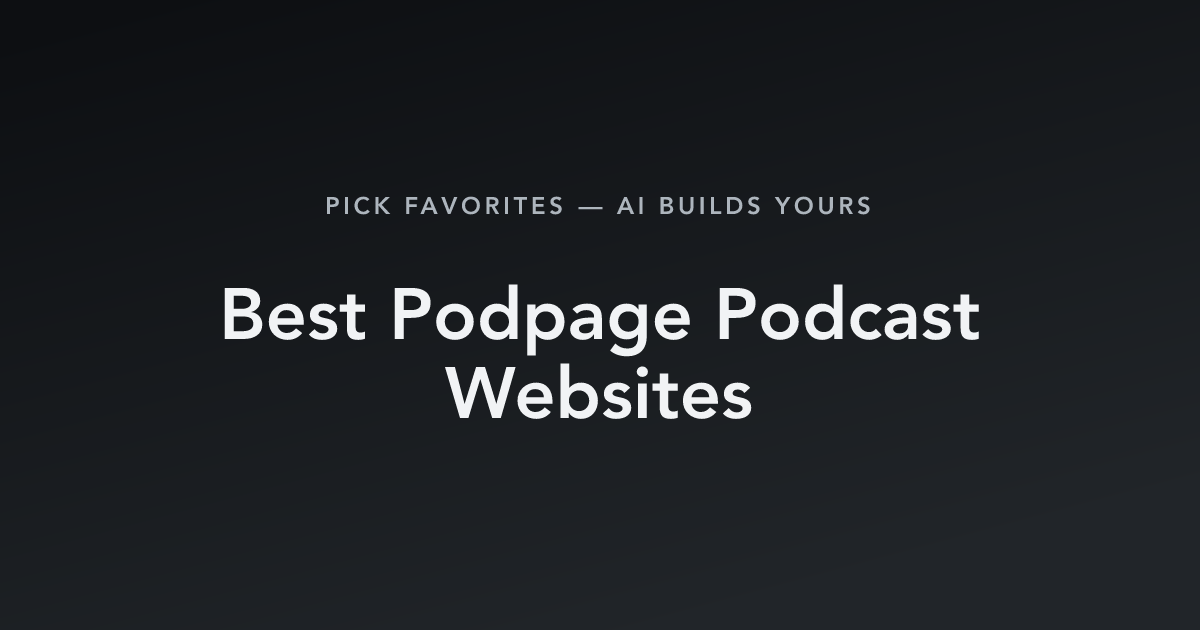 Best Podpage Podcast Websites with count