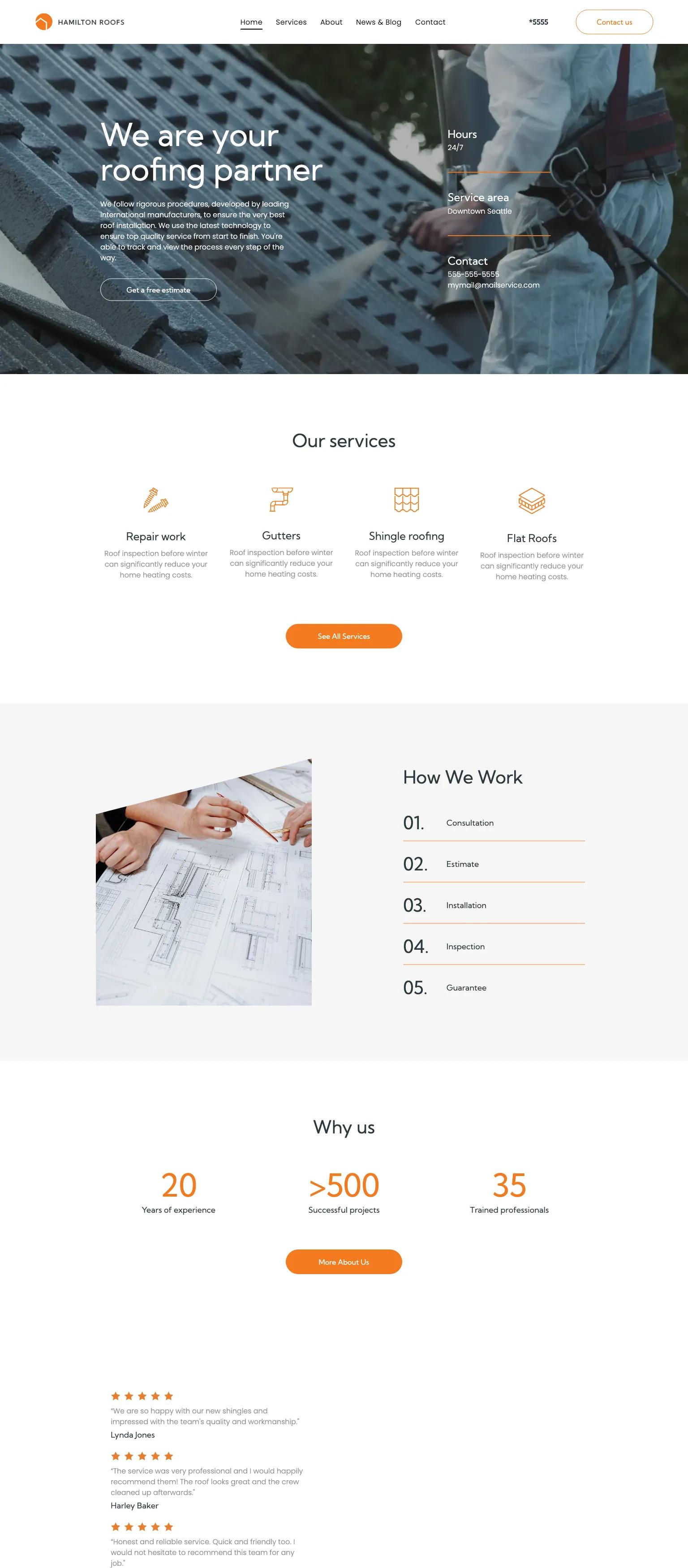 Roofing Company screenshot