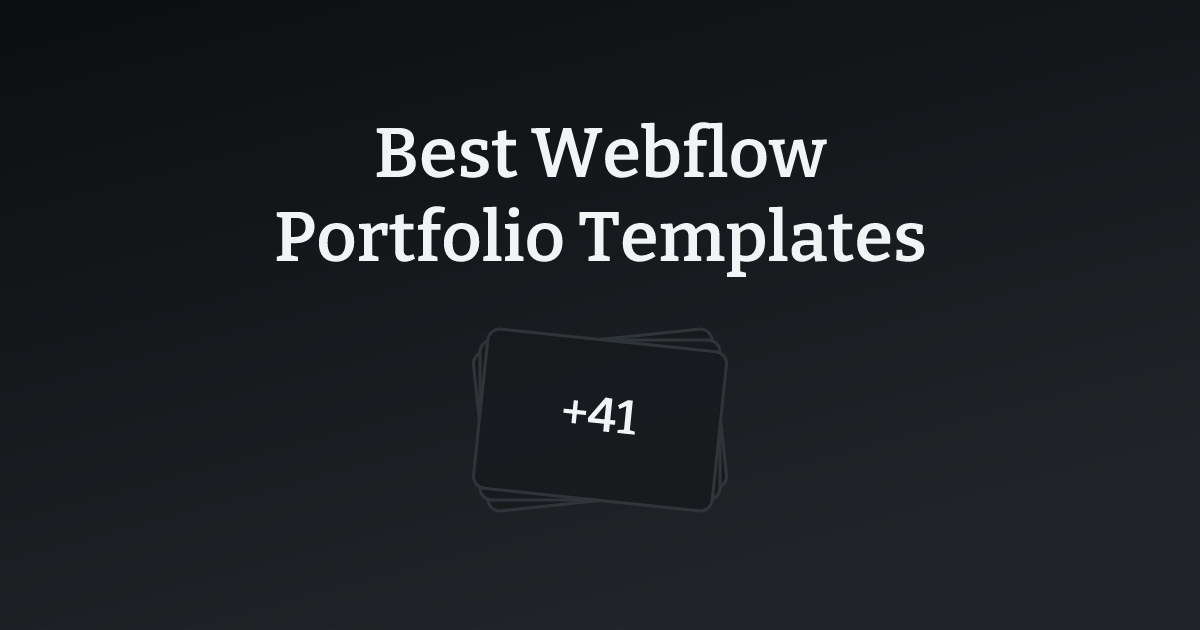 Best Webflow Portfolio Templates with count