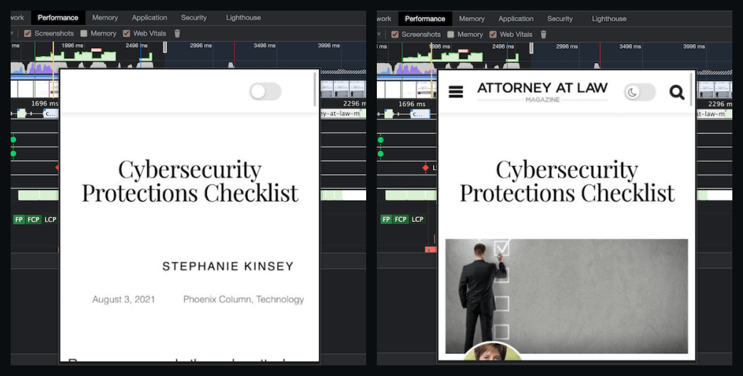 Find CLS issues by scrubbing back and forth