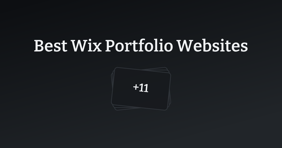 Best Wix Portfolio Websites with count