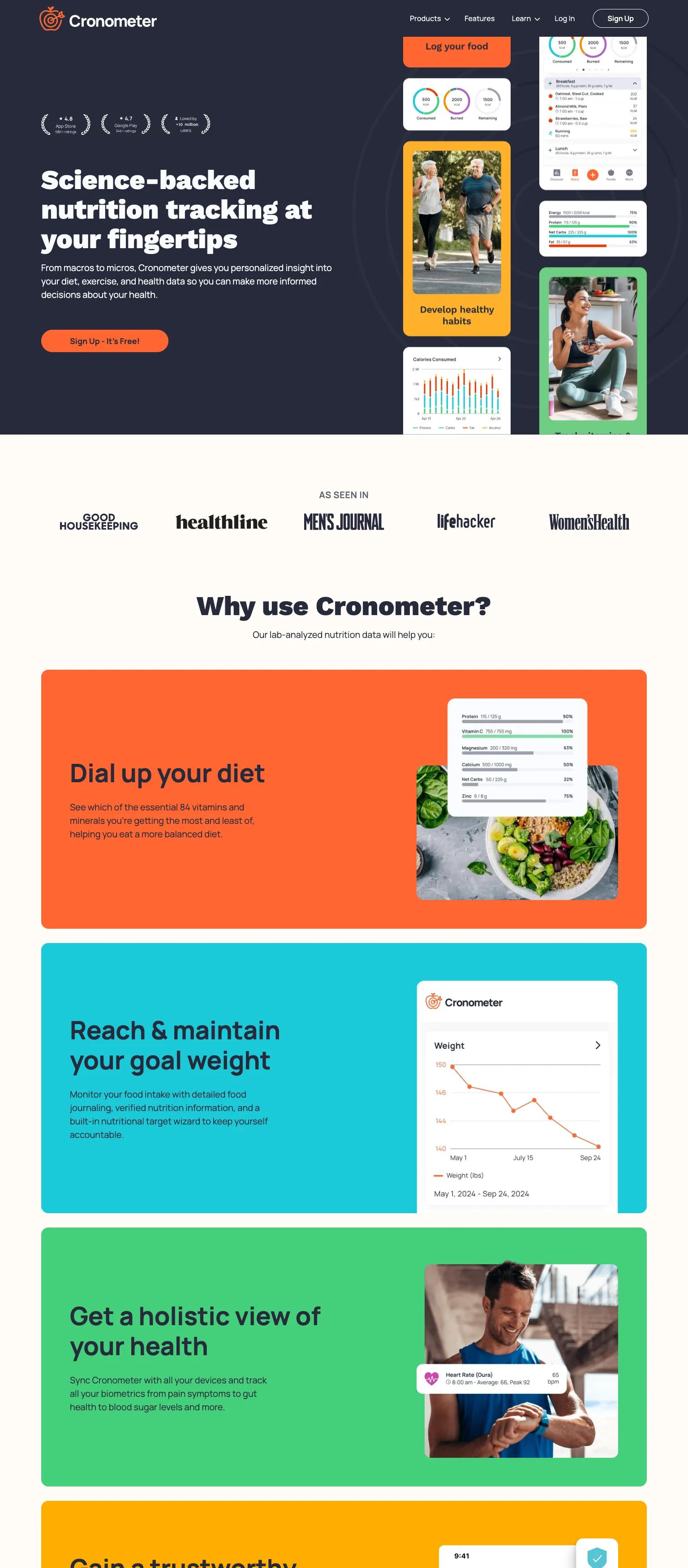Cronometer screenshot