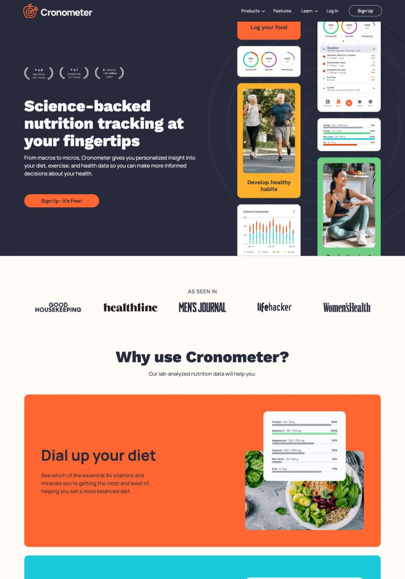 Cronometer screenshot