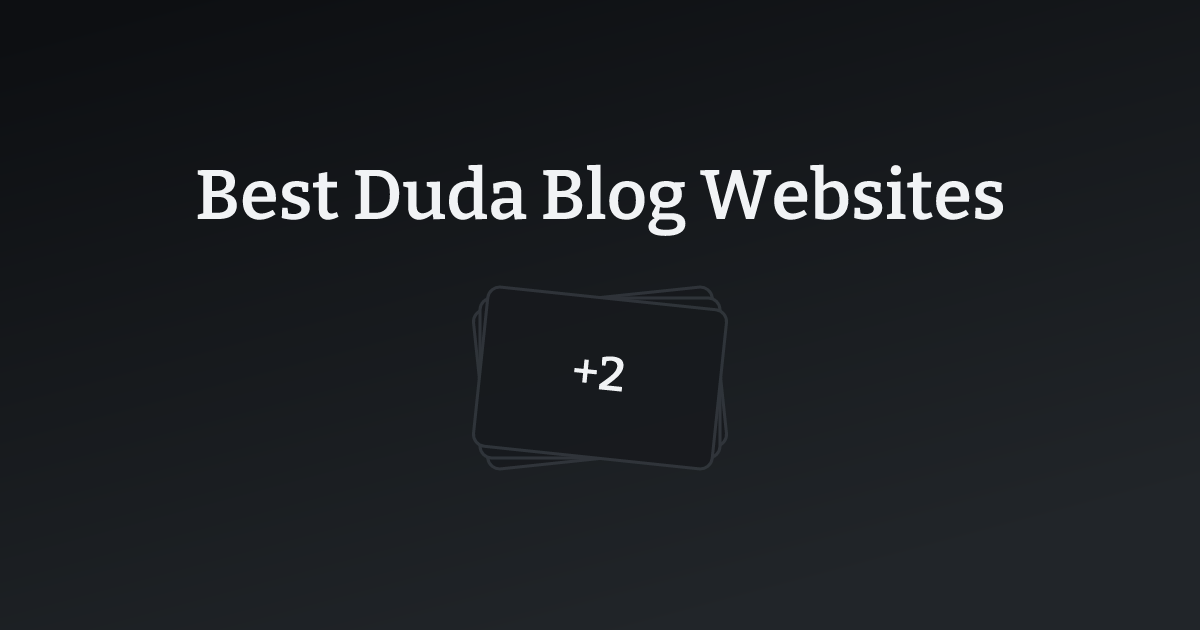 Best Duda Blog Websites with count