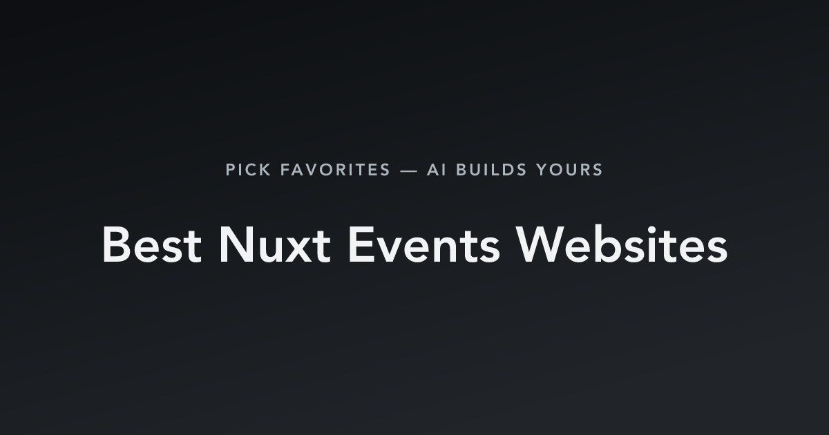 Best Nuxt Events Websites with count