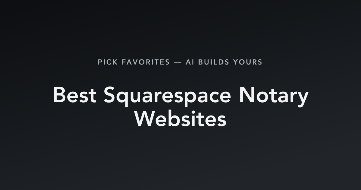 Best Squarespace Notary Websites with count