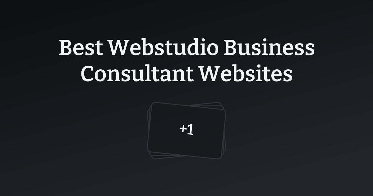 Best Webstudio Business Consultant Websites with count