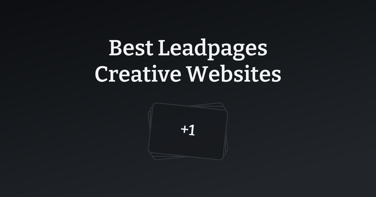 Best Leadpages Creative Websites with count