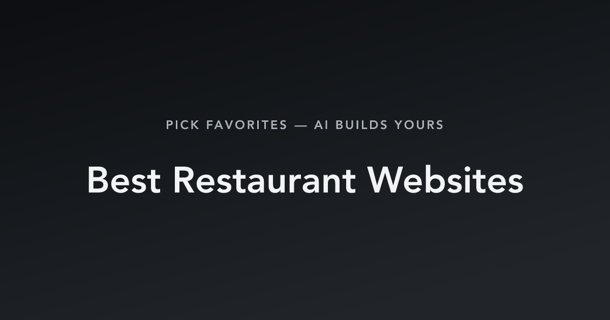Best Restaurant Websites with count