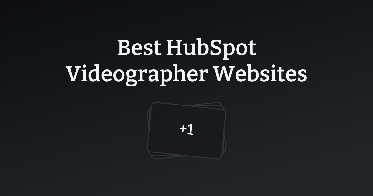 Best HubSpot Videographer Websites with count