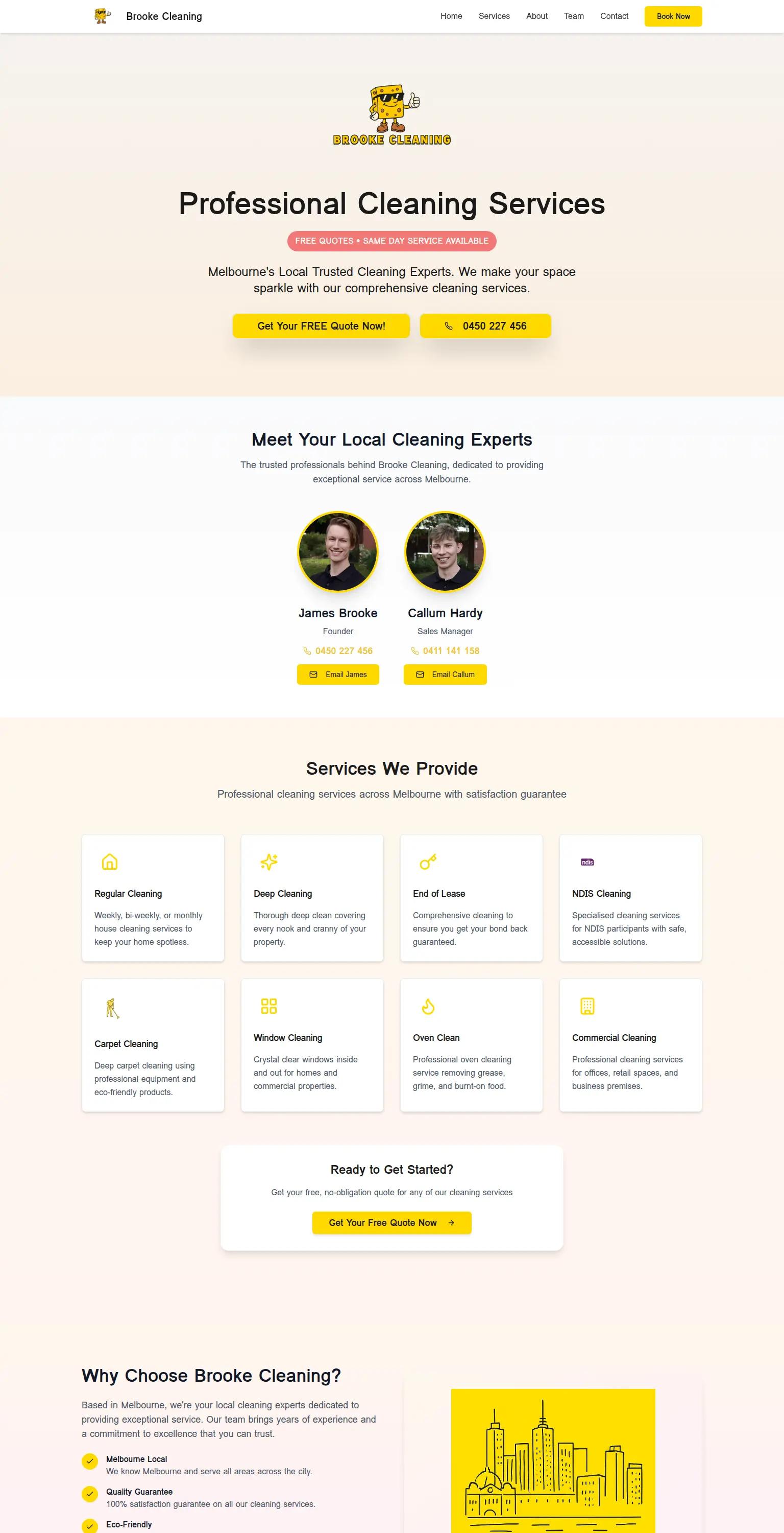 Brooke Cleaning screenshot