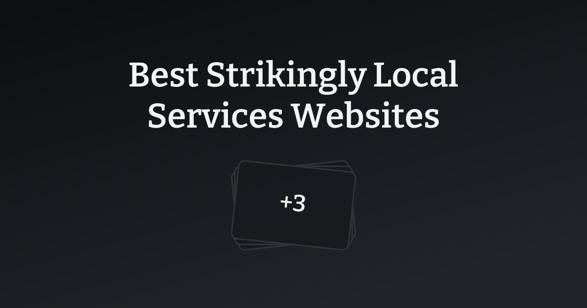 Best Strikingly Local Services Websites with count