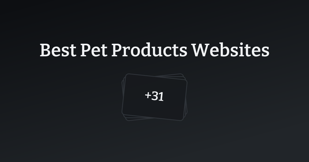 Best Pet Products Websites with count