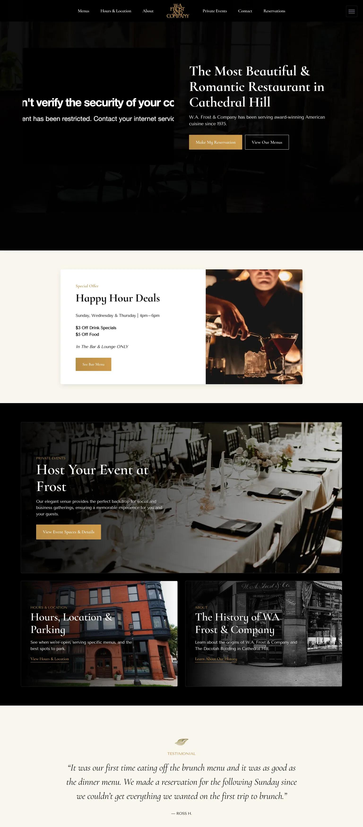 W.A. Frost & Company screenshot