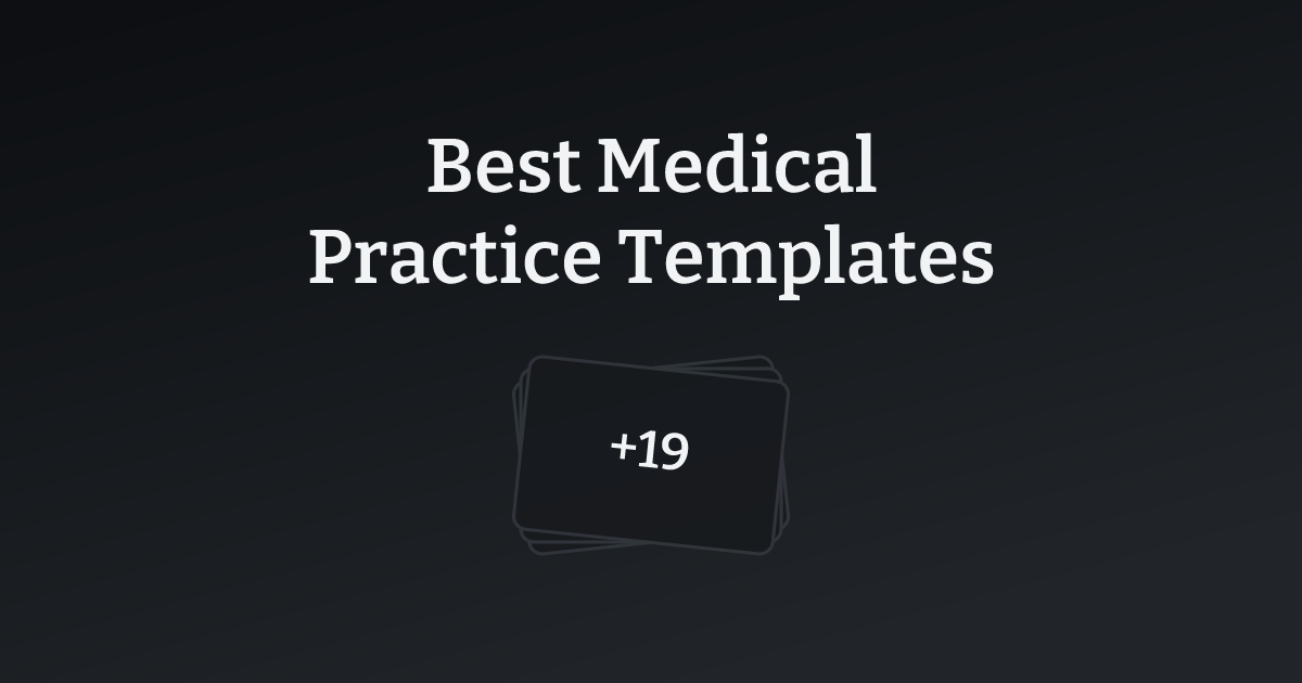 Best Medical Practice Templates with count