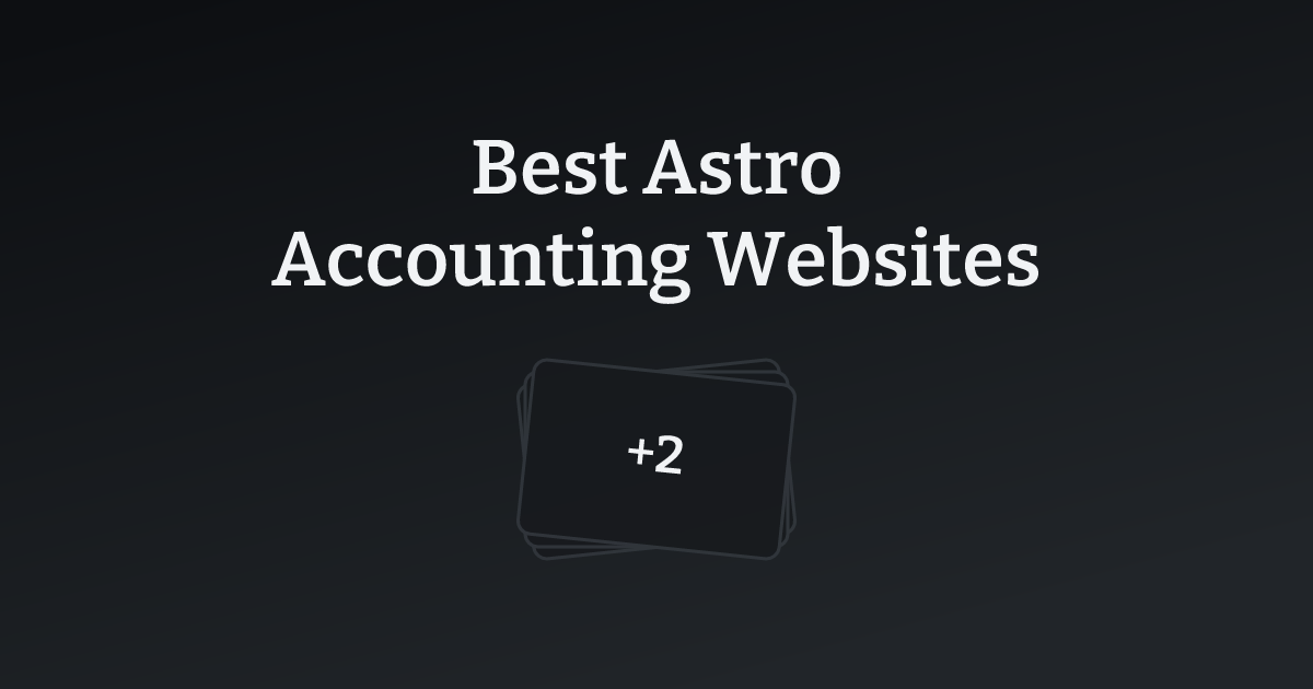 Best Astro Accounting Websites with count