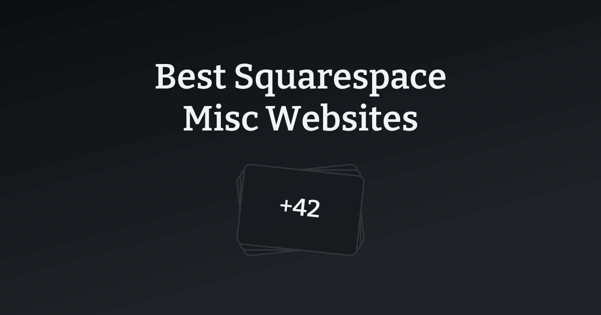 Best Squarespace Misc Websites with count