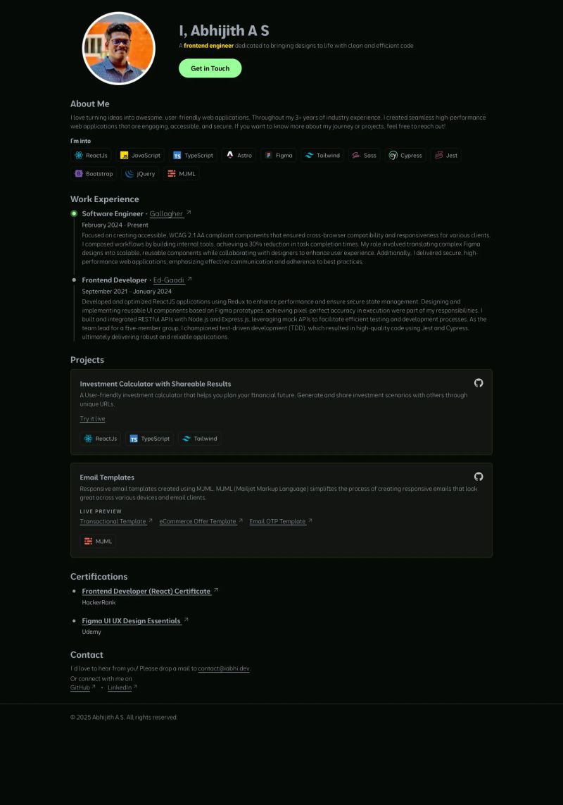 Abhijith A S screenshot