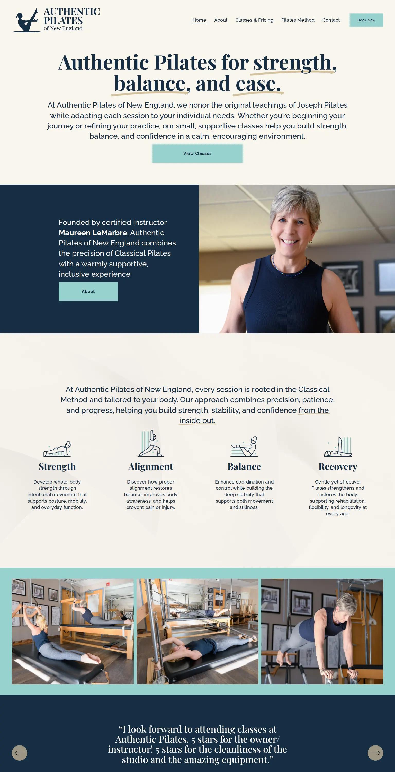 Authentic Pilates of New England screenshot