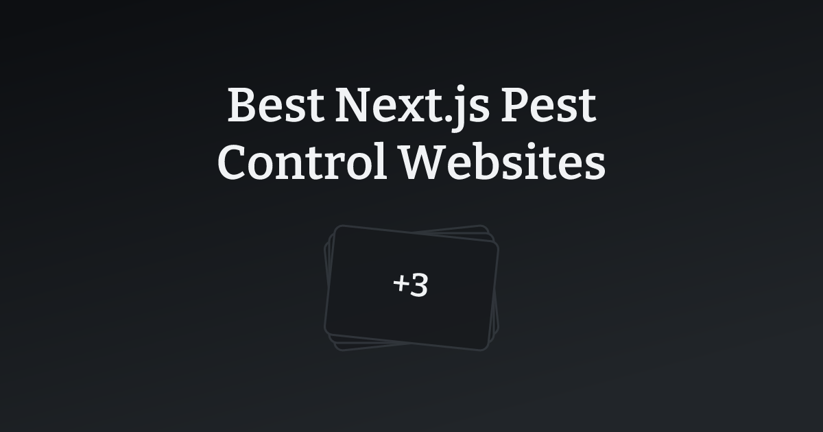 Best Next.js Pest Control Websites with count