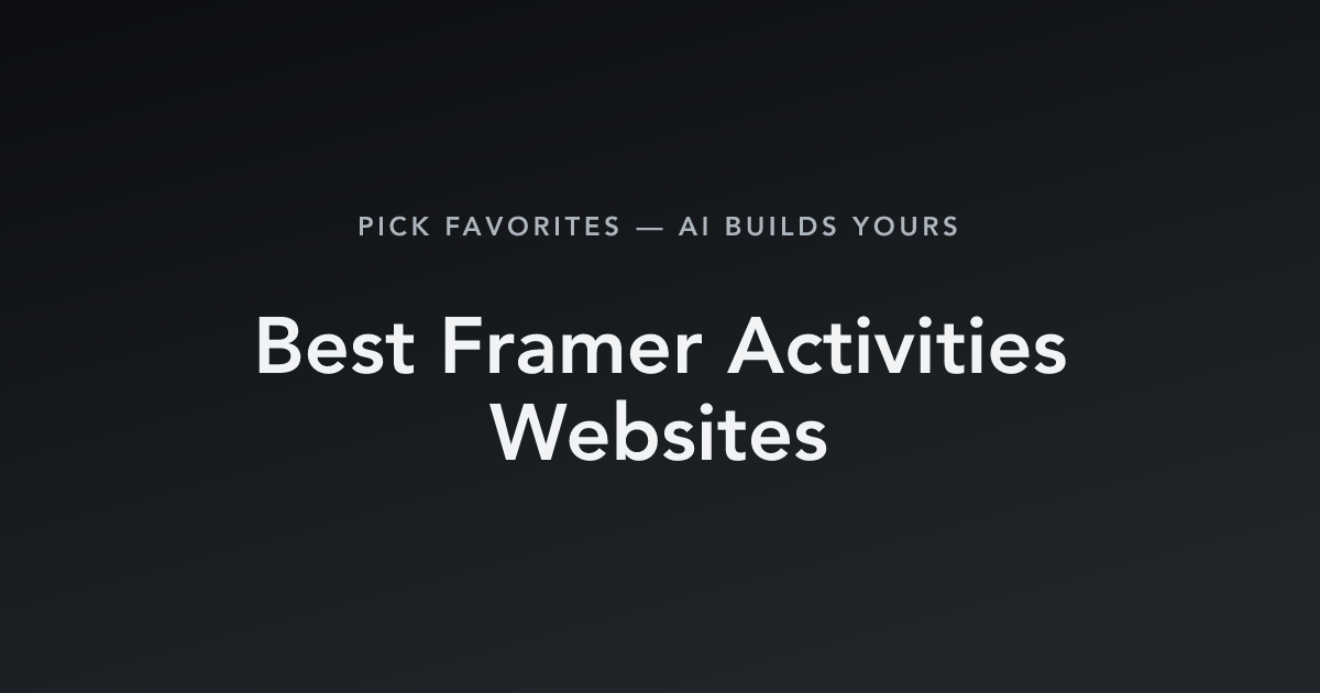 Best Framer Activities Websites with count