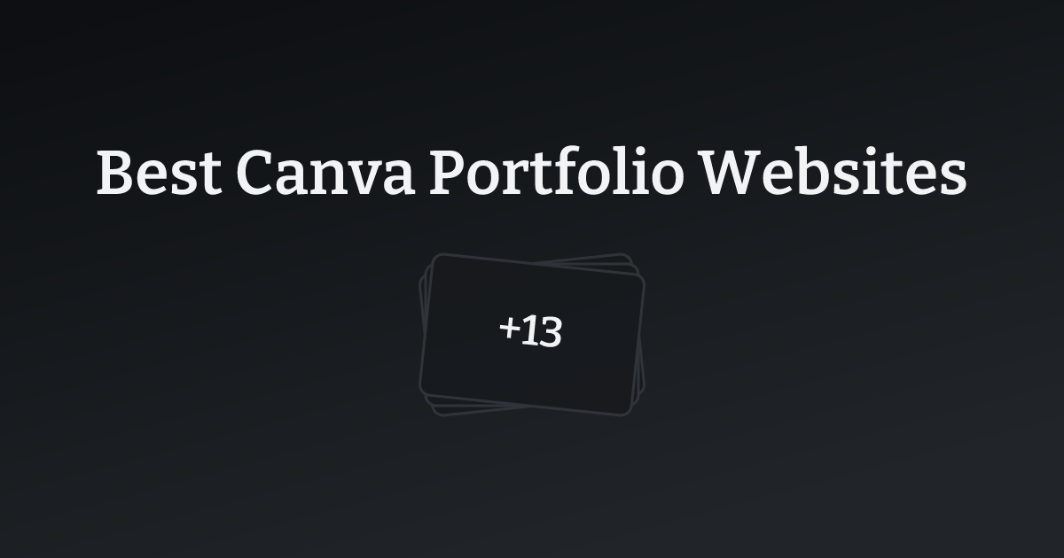 Best Canva Portfolio Websites with count