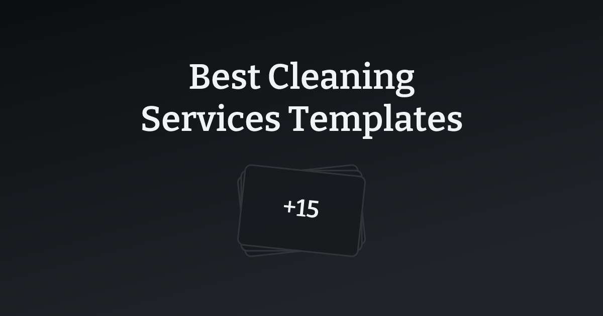 Best Cleaning Services Templates with count