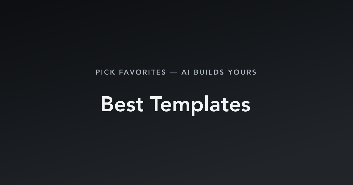 Best Templates with count