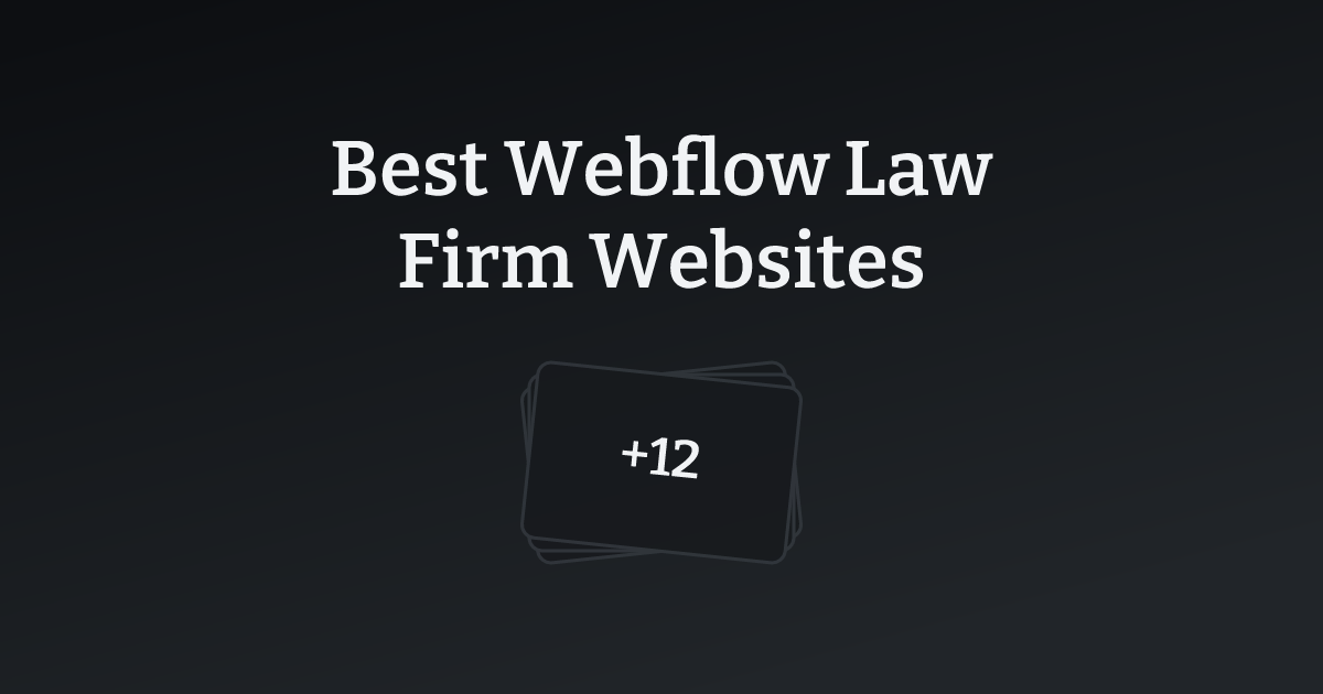 Best Webflow Law Firm Websites with count