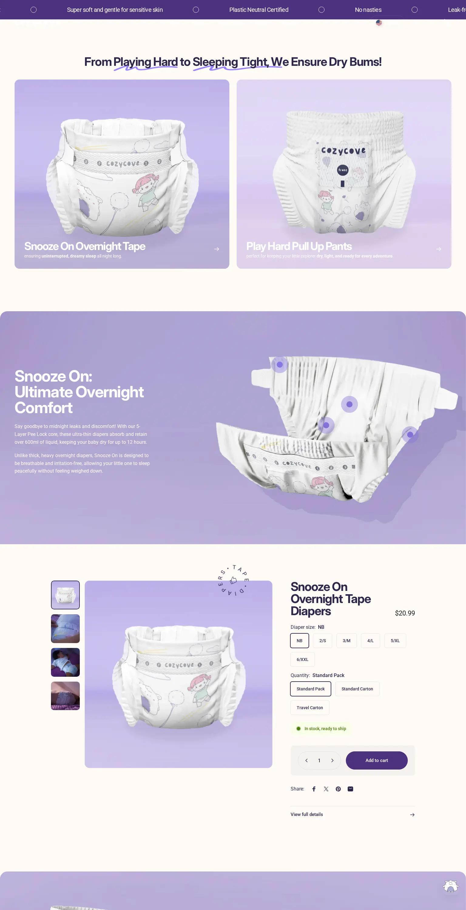 Cozycove Diapers screenshot