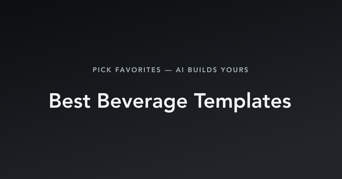 Best Beverage Templates with count