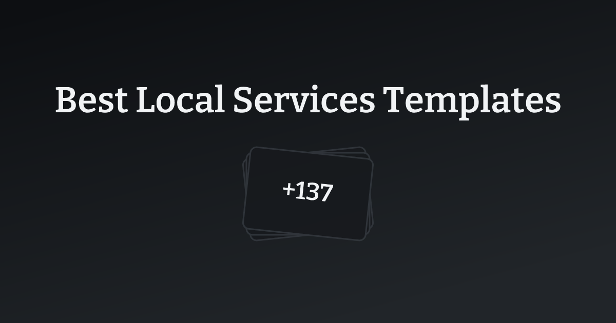 Best Local Services Templates with count