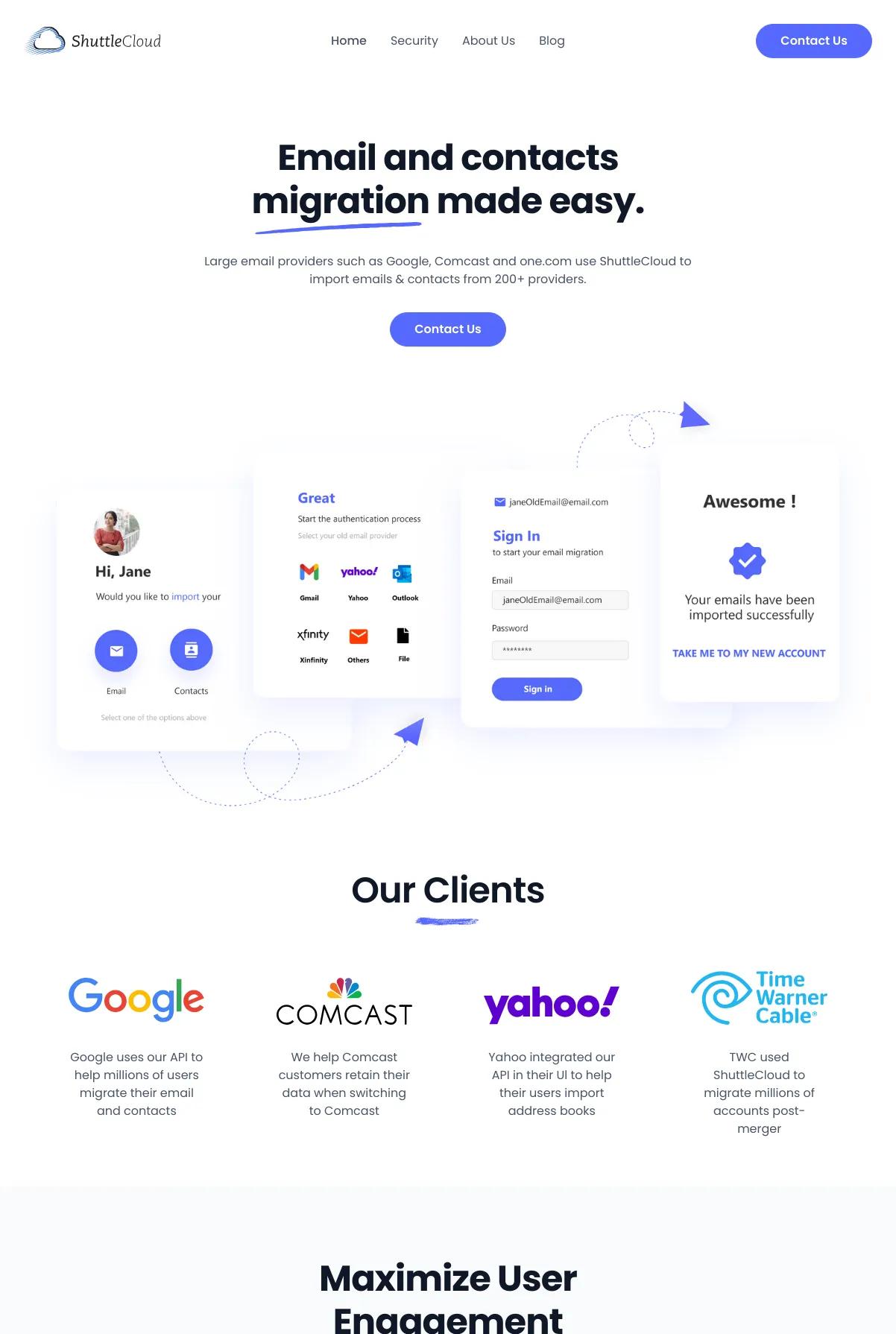 ShuttleCloud Corp. screenshot