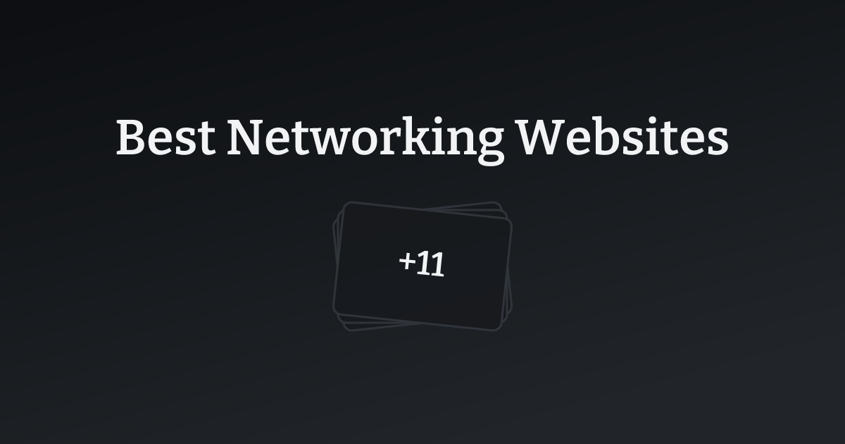 Best Networking Websites with count